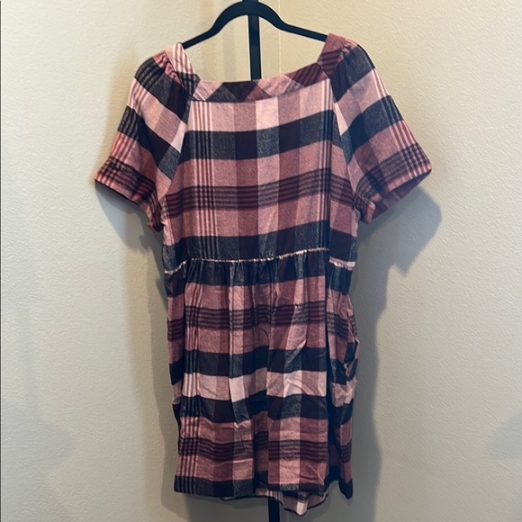 Madewell Pink and Black Plaid Dress NWOT - Picture 3 of 3